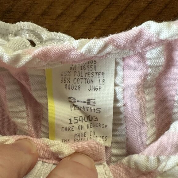 Baby Togs Size 3-6 Months Pastel Color Block Pants Romper Short Sleeve Tulips - Picture 3 of 10